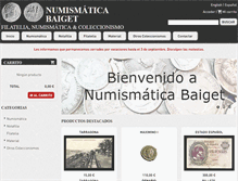 Tablet Screenshot of numismaticabaiget.com